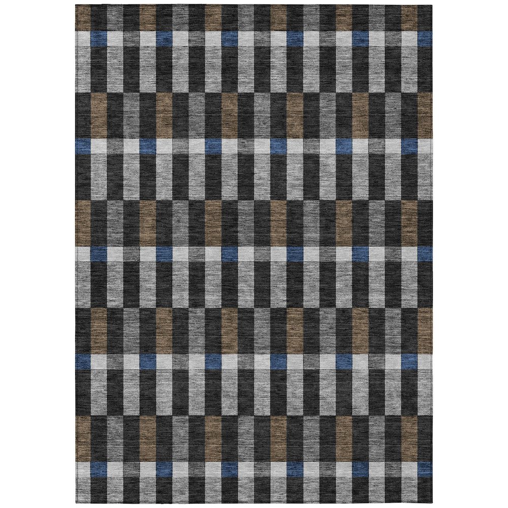 Machine Washable Indoor/Outdoor Chantille ACN2548 Black 2'6" x 3'10" Rug. Picture 1