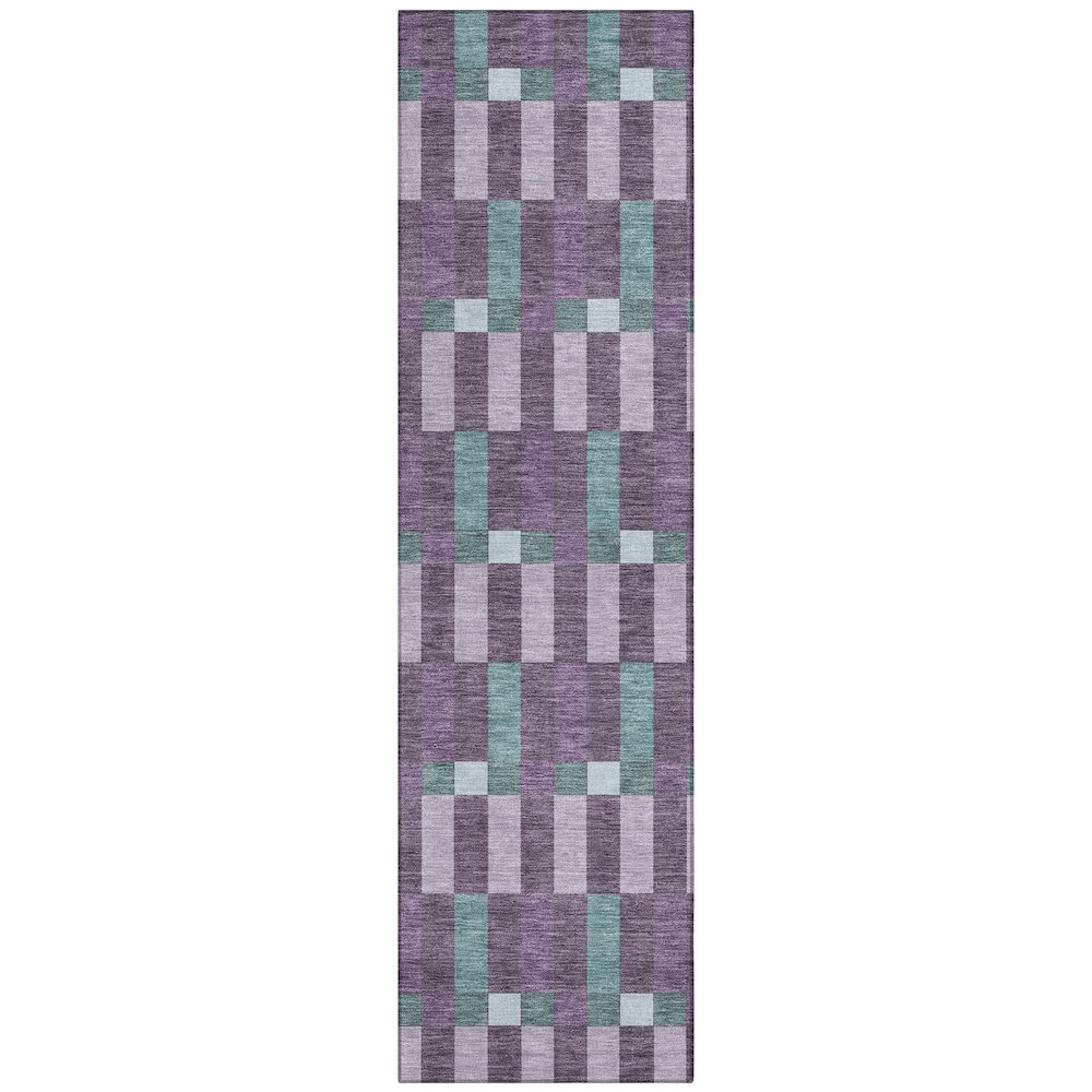 Machine Washable Indoor/Outdoor Chantille ACN2548 Purple 2'3" x 7'6" Runner Rug. Picture 1