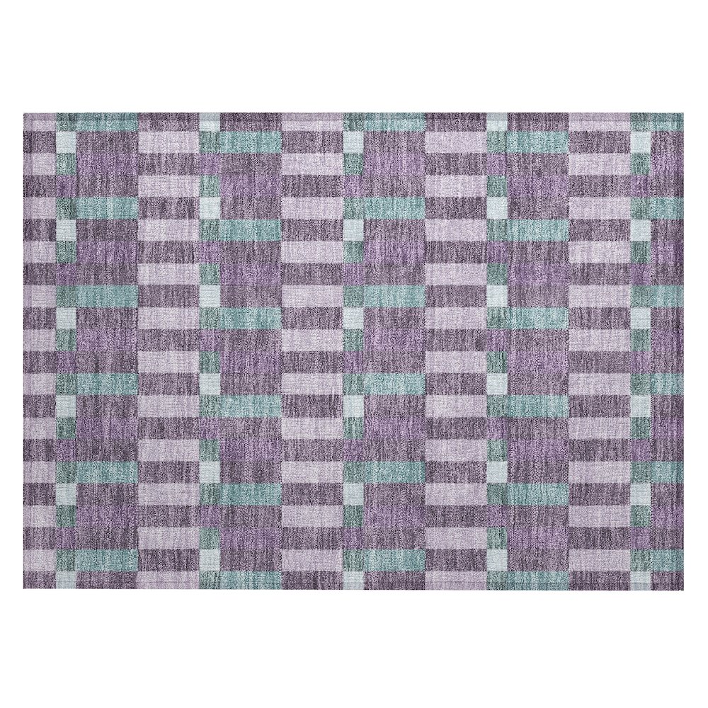 Machine Washable Indoor/Outdoor Chantille ACN2548 Purple 1'8" x 2'6" Rug. Picture 1