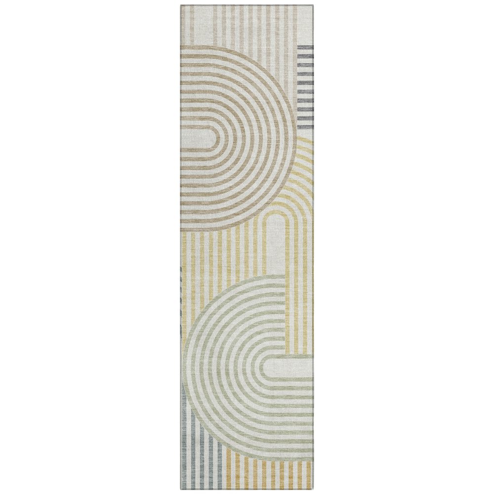 Machine Washable Indoor/Outdoor Chantille ACN2549 Ivory 2'3" x 7'6" Runner Rug. Picture 1