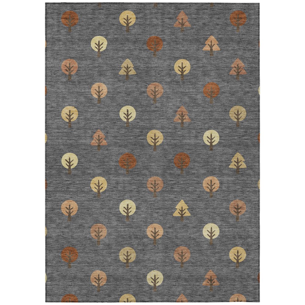 Machine Washable Indoor/Outdoor Chantille ACN2550 Gray 2'6" x 3'10" Rug. Picture 1