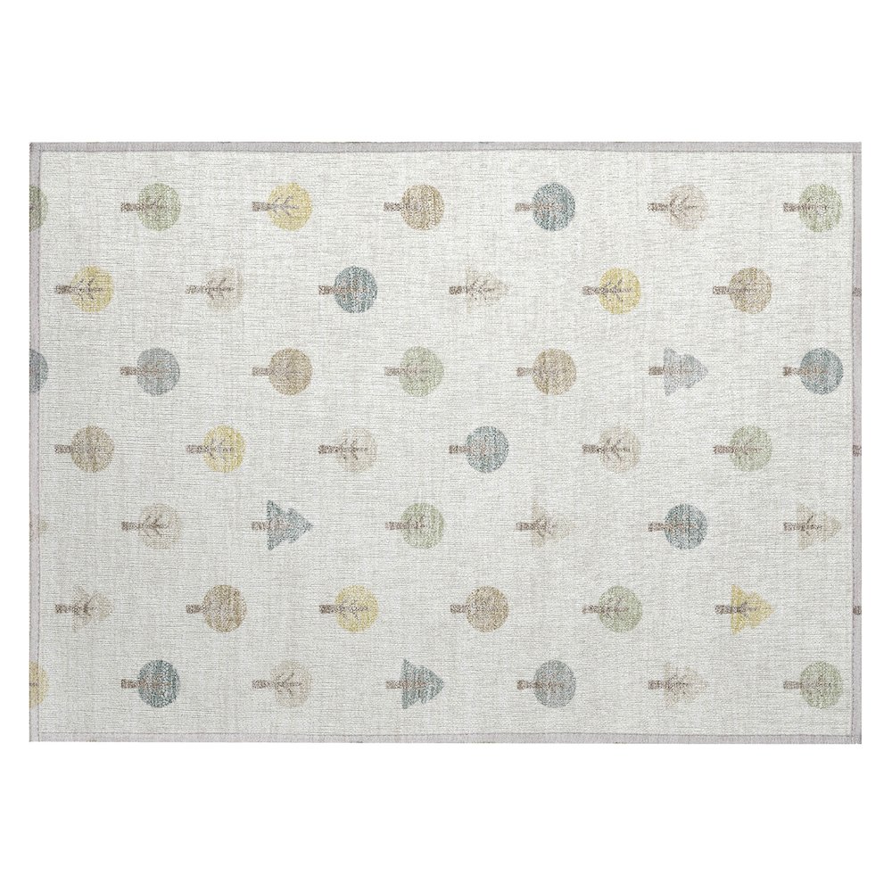 Machine Washable Indoor/Outdoor Chantille ACN2550 Ivory 1'8" x 2'6" Rug. Picture 1