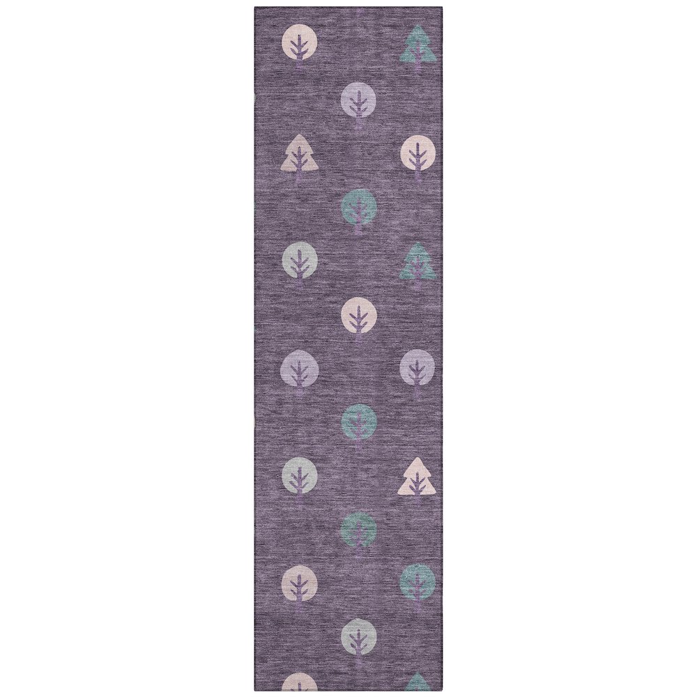 Machine Washable Indoor/Outdoor Chantille ACN2550 Purple 2'3" x 7'6" Runner Rug. Picture 1