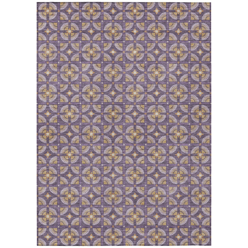 Machine Washable Indoor/Outdoor Chantille ACN2552 Purple 2'6" x 3'10" Rug. Picture 1
