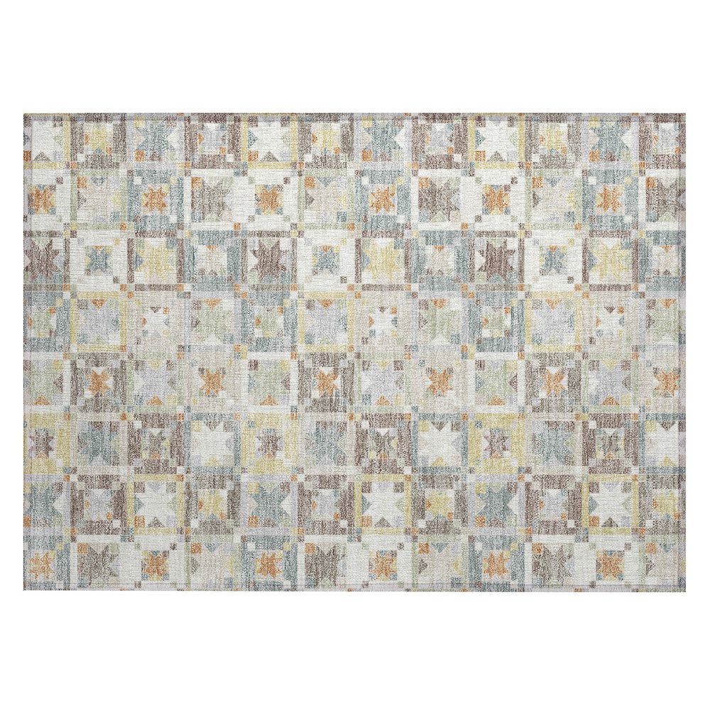Machine Washable Indoor/Outdoor Chantille ACN2553 Ivory 1'8" x 2'6" Rug. Picture 1