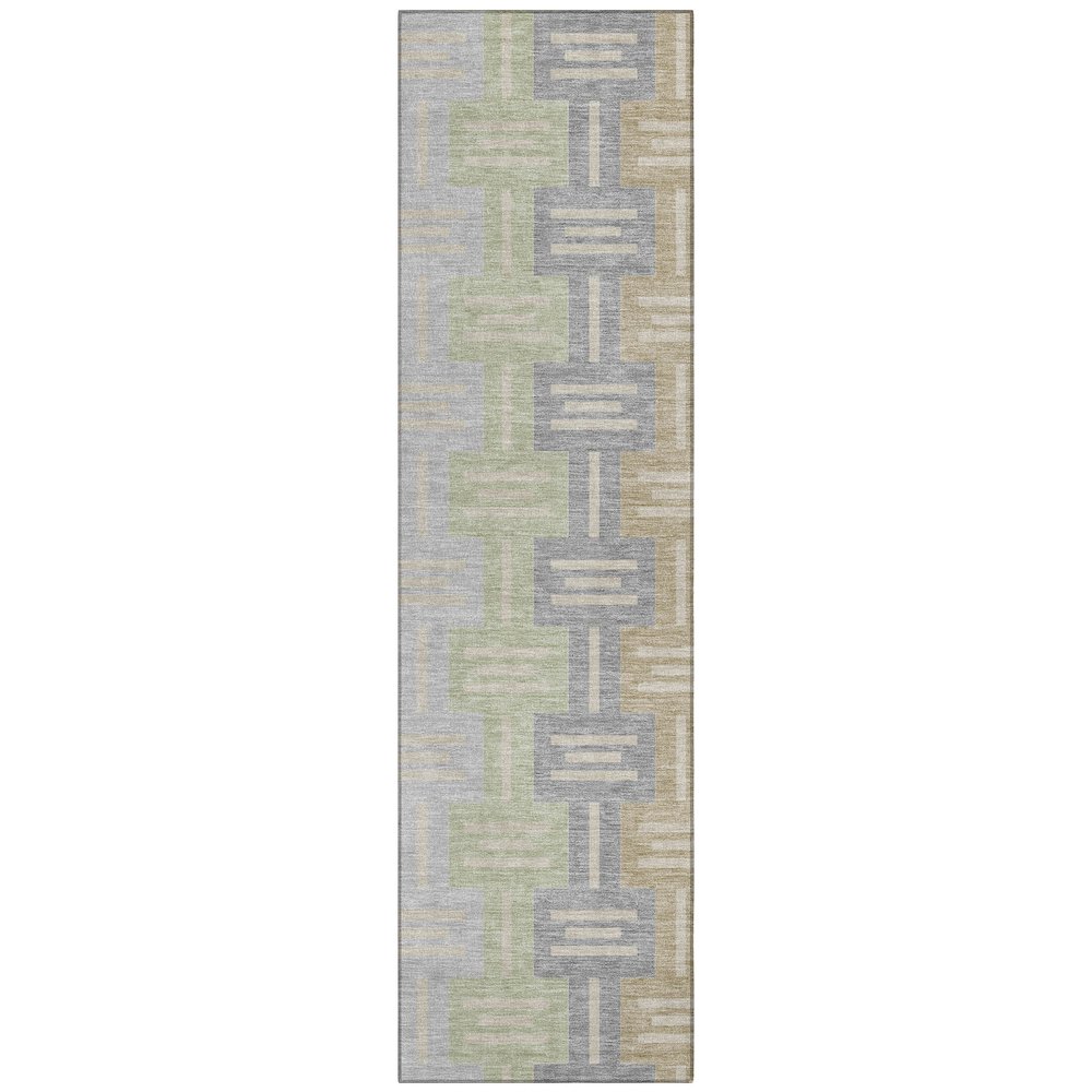 Machine Washable Indoor/Outdoor Chantille ACN2556 Ivory 2'3" x 7'6" Runner Rug. Picture 1