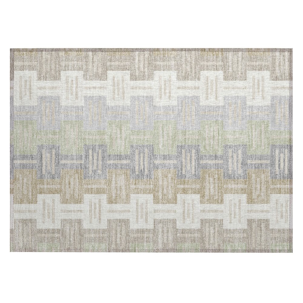Machine Washable Indoor/Outdoor Chantille ACN2556 Ivory 1'8" x 2'6" Rug. Picture 1