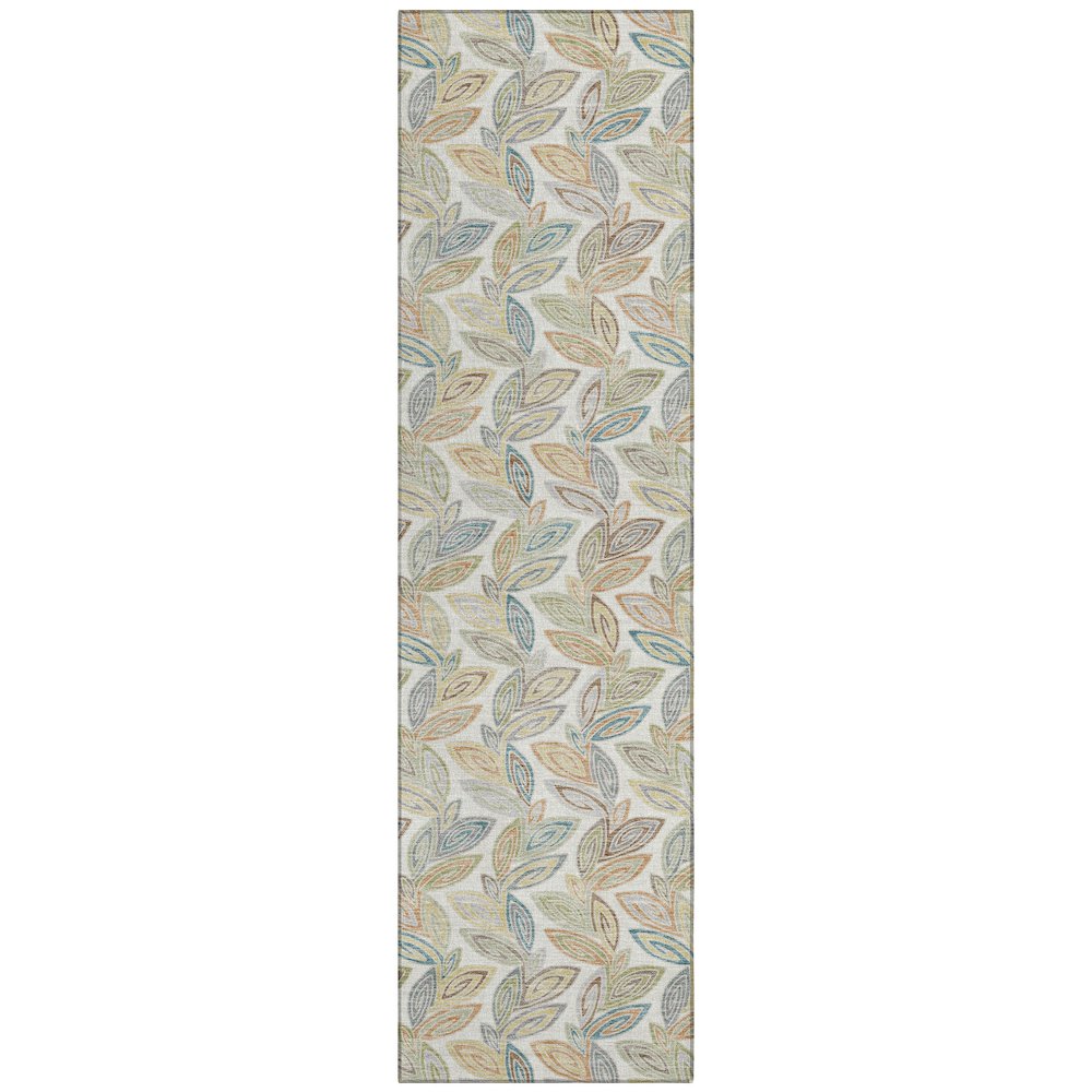 Machine Washable Indoor/Outdoor Chantille ACN2557 Ivory 2'3" x 7'6" Runner Rug. Picture 1