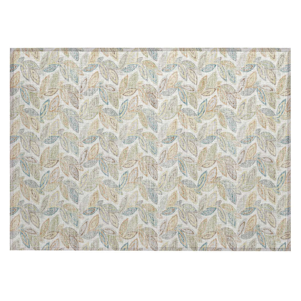 Machine Washable Indoor/Outdoor Chantille ACN2557 Ivory 1'8" x 2'6" Rug. Picture 1