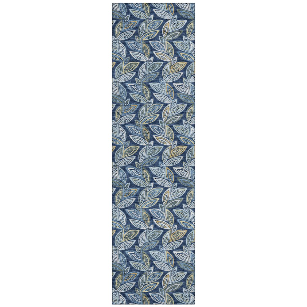 Machine Washable Indoor/Outdoor Chantille ACN2557 Blue 2'3" x 7'6" Runner Rug. Picture 1