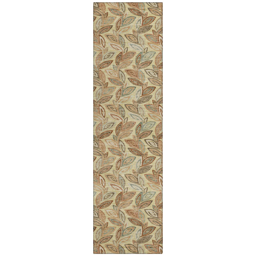 Machine Washable Indoor/Outdoor Chantille ACN2557 Gold 2'3" x 7'6" Runner Rug. Picture 1