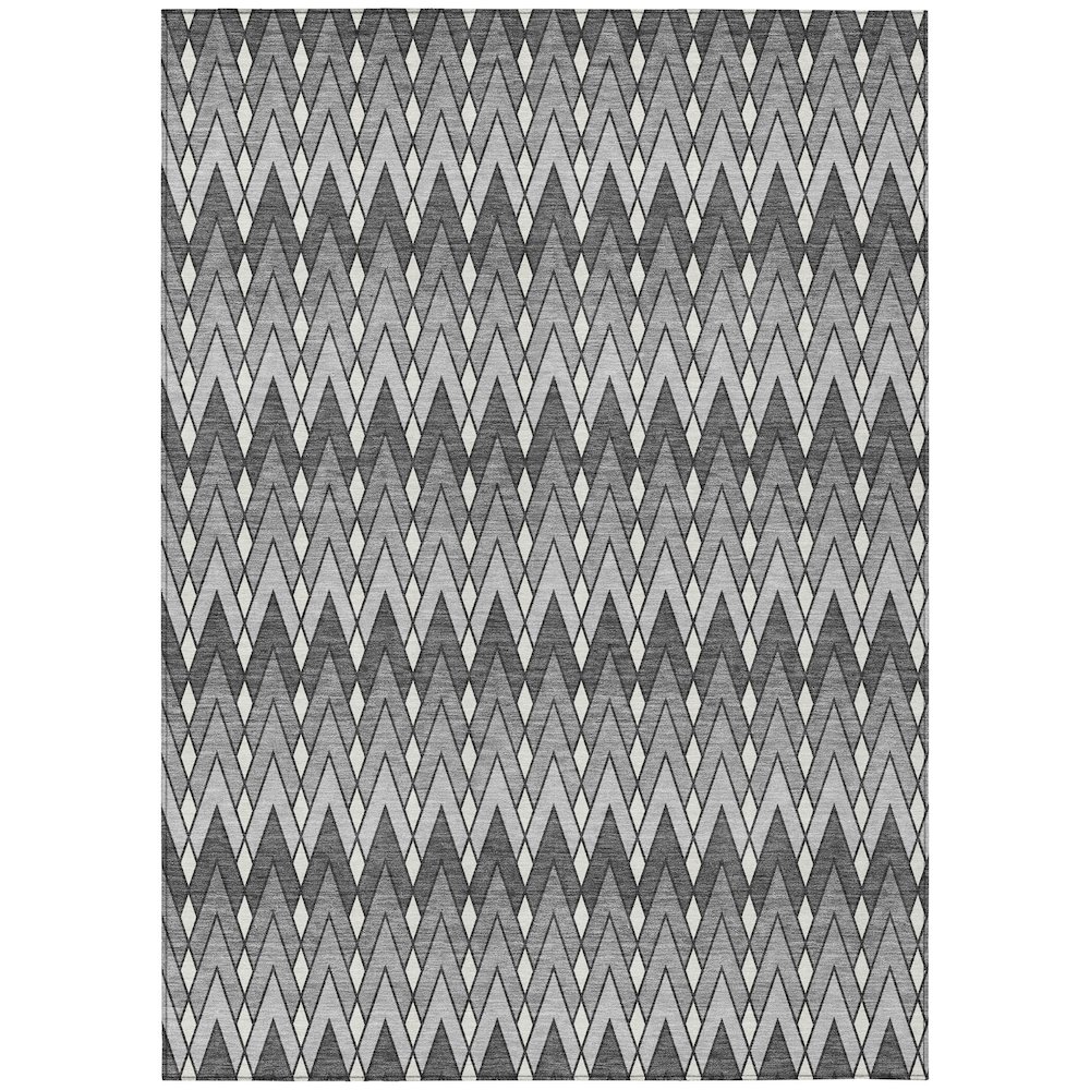 Machine Washable Indoor/Outdoor Chantille ACN2558 Gray 2'6" x 3'10" Rug. Picture 1