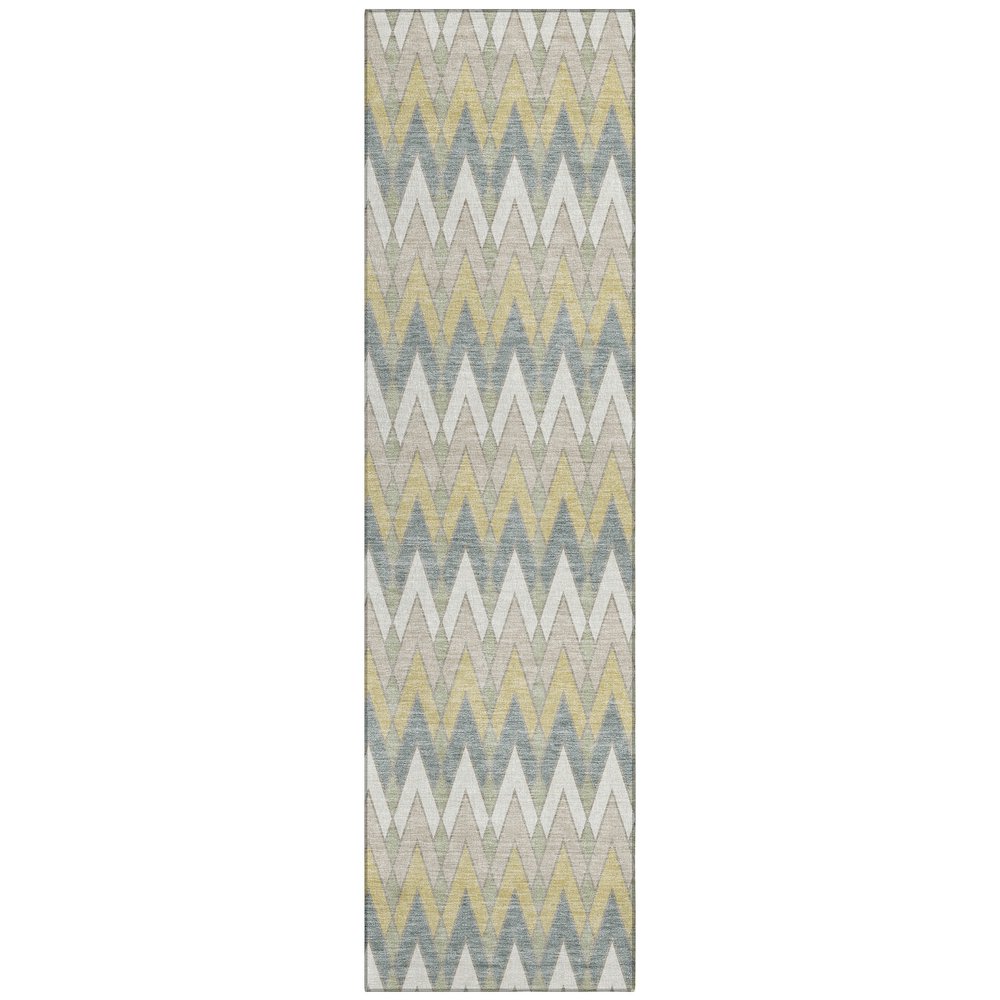 Machine Washable Indoor/Outdoor Chantille ACN2558 Ivory 2'3" x 7'6" Runner Rug. Picture 1