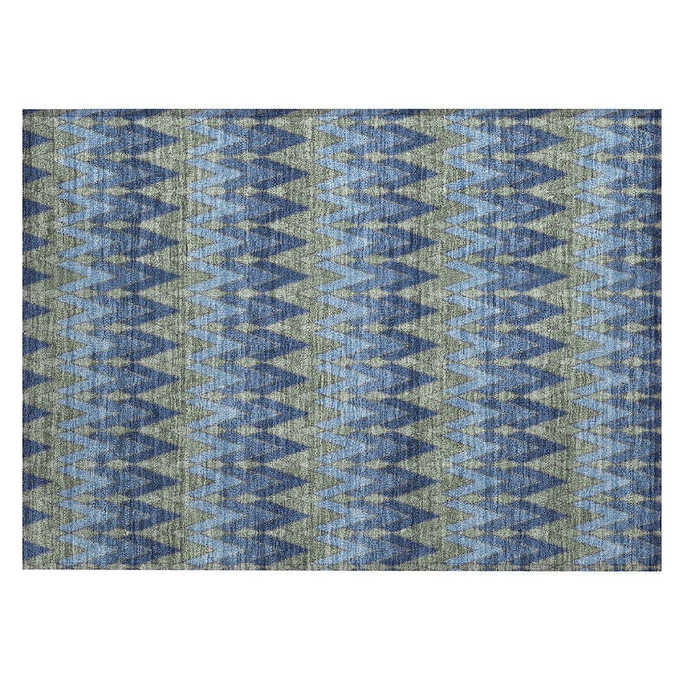 Machine Washable Indoor/Outdoor Chantille ACN2558 Blue 1'8" x 2'6" Rug. Picture 1