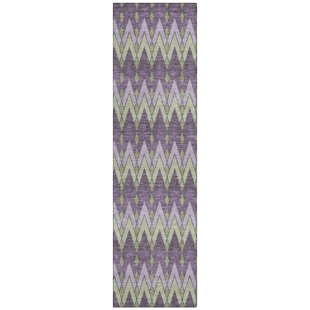 Machine Washable Indoor/Outdoor Chantille ACN2558 Purple 2'3" x 7'6" Runner Rug. Picture 1