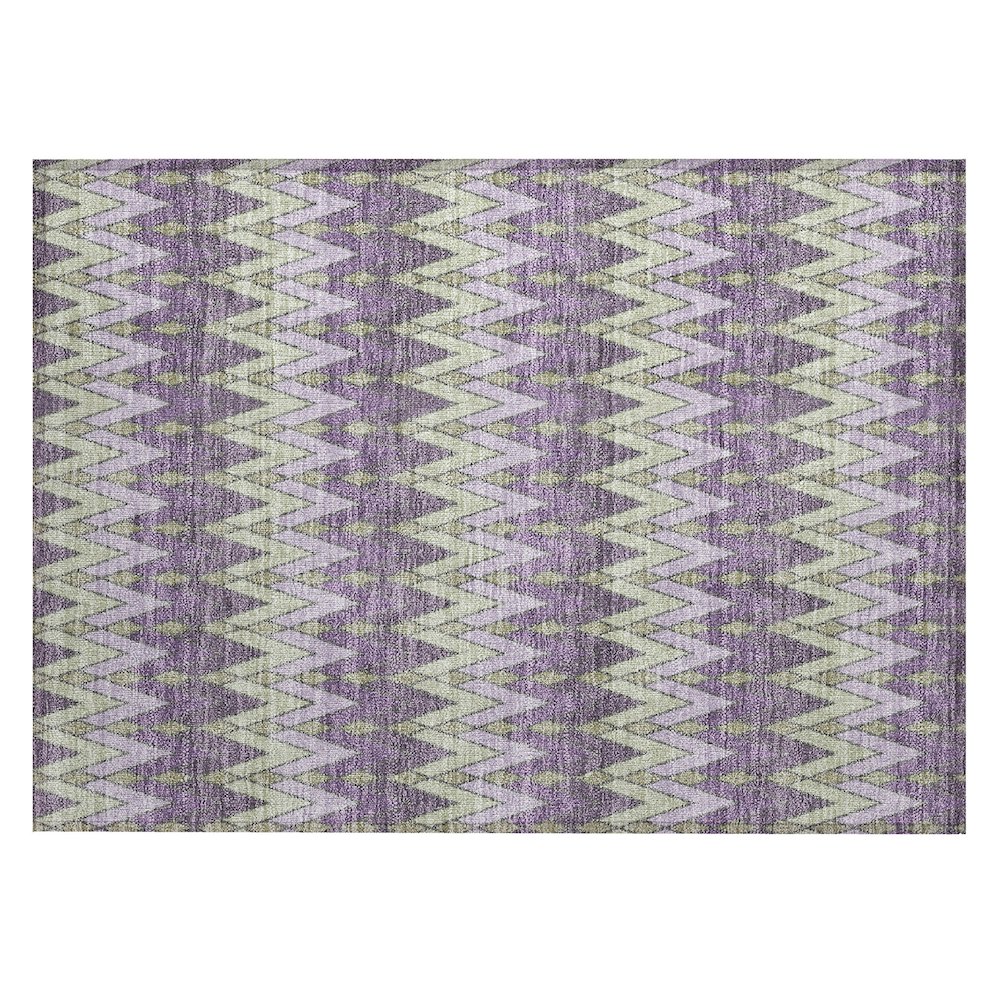 Machine Washable Indoor/Outdoor Chantille ACN2558 Purple 1'8" x 2'6" Rug. Picture 1