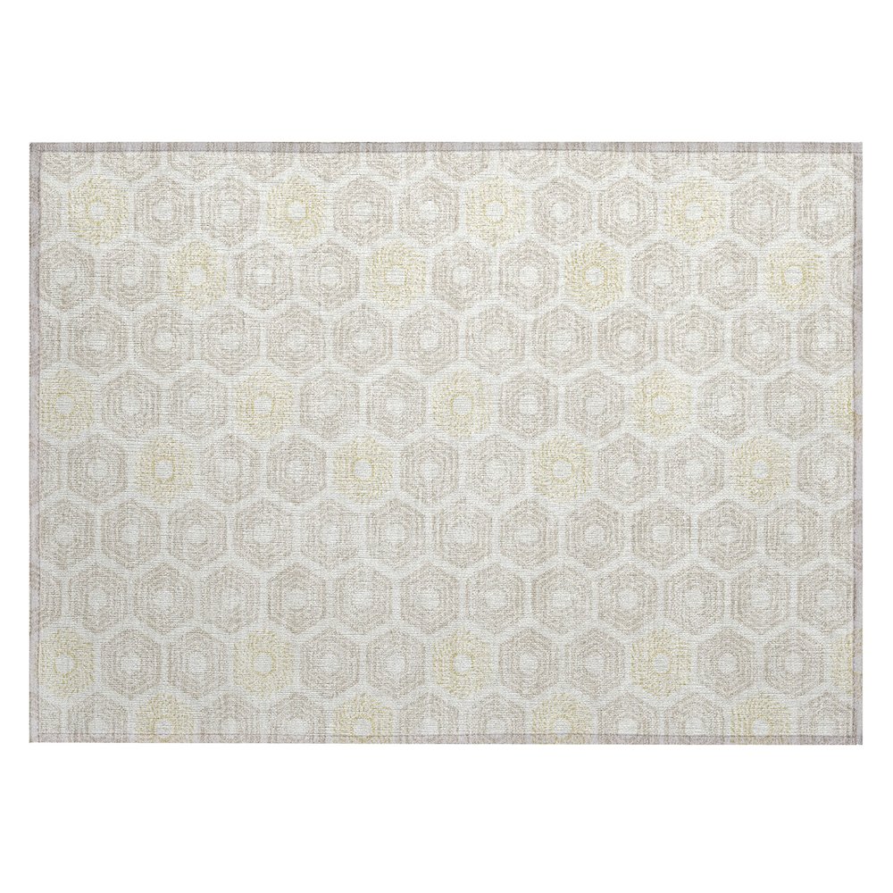 Machine Washable Indoor/Outdoor Chantille ACN2559 Ivory 1'8" x 2'6" Rug. Picture 1