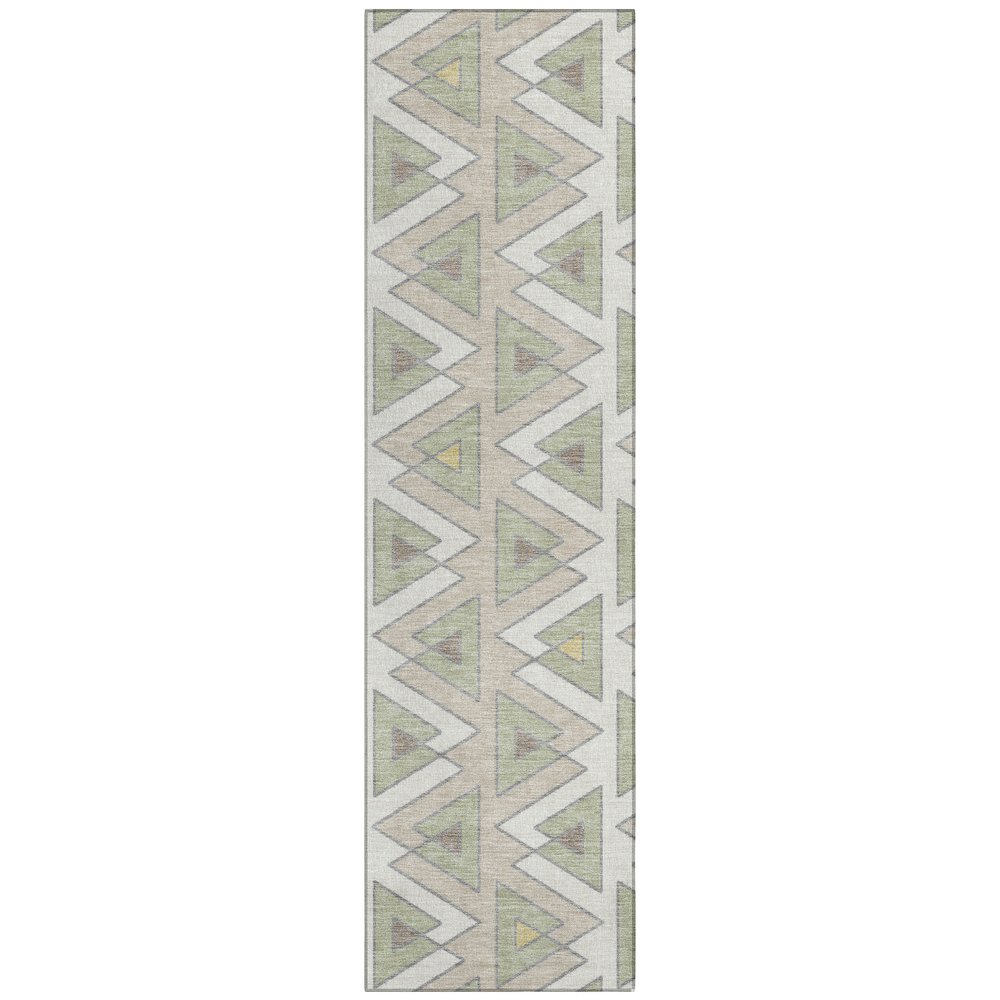 Machine Washable Indoor/Outdoor Chantille ACN2560 Ivory 2'3" x 7'6" Runner Rug. Picture 1