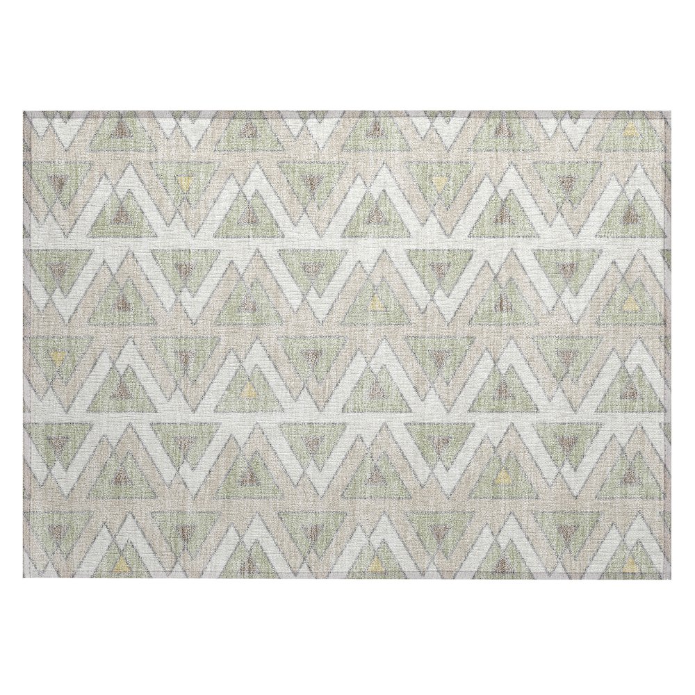 Machine Washable Indoor/Outdoor Chantille ACN2560 Ivory 1'8" x 2'6" Rug. Picture 1