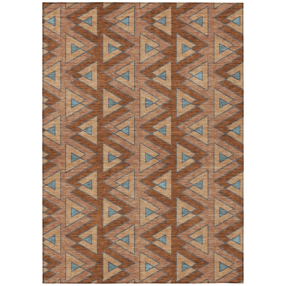 Machine Washable Indoor/Outdoor Chantille ACN2560 Orange 2'6" x 3'10" Rug. Picture 1