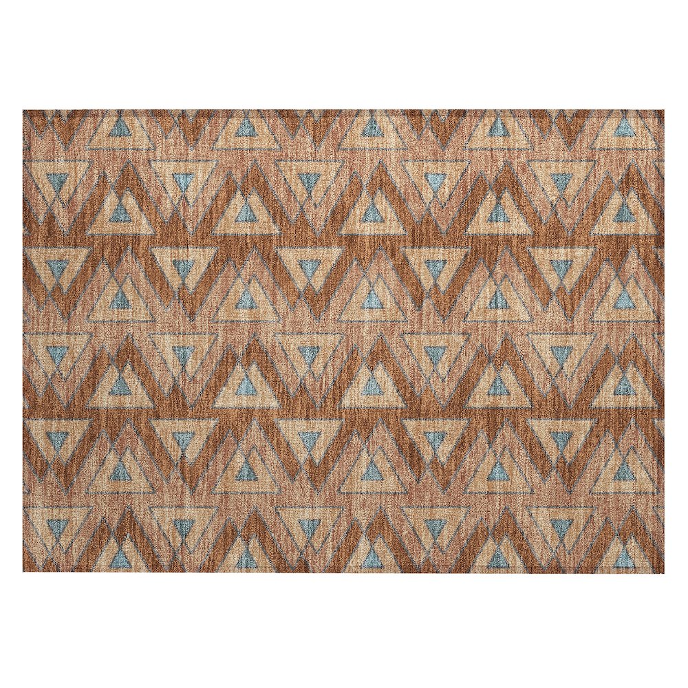 Machine Washable Indoor/Outdoor Chantille ACN2560 Orange 1'8" x 2'6" Rug. Picture 1