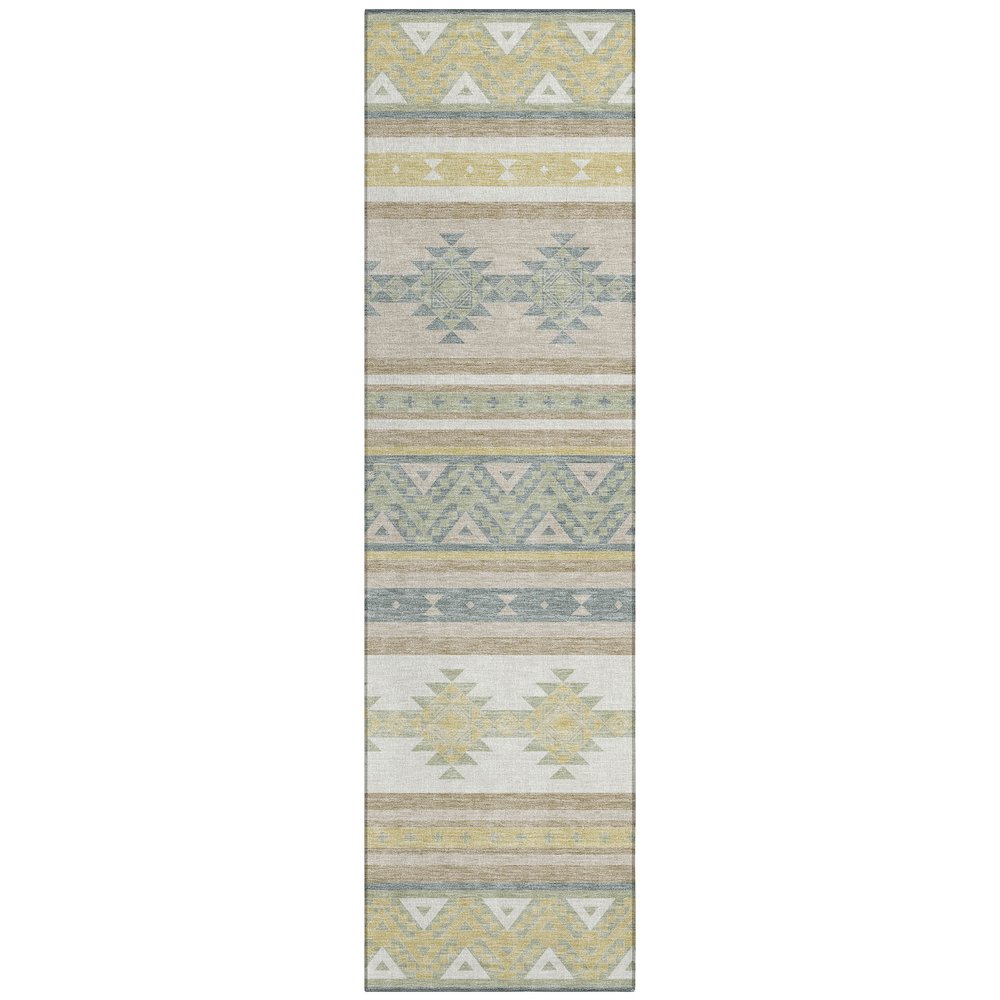 Machine Washable Indoor/Outdoor Chantille ACN2561 Ivory 2'3" x 7'6" Runner Rug. Picture 1