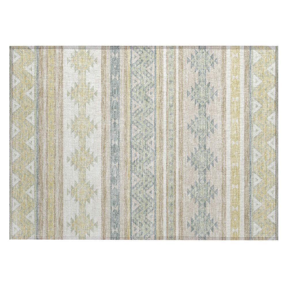 Machine Washable Indoor/Outdoor Chantille ACN2561 Ivory 1'8" x 2'6" Rug. Picture 1
