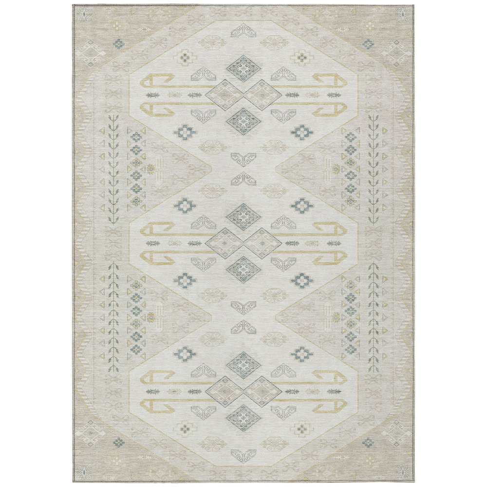 Machine Washable Indoor/Outdoor Chantille ACN2565 Brown 2'6" x 3'10" Rug. Picture 1