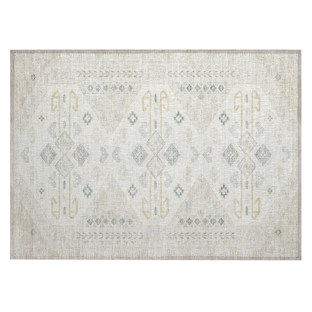 Machine Washable Indoor/Outdoor Chantille ACN2565 Brown 1'8" x 2'6" Rug. Picture 1