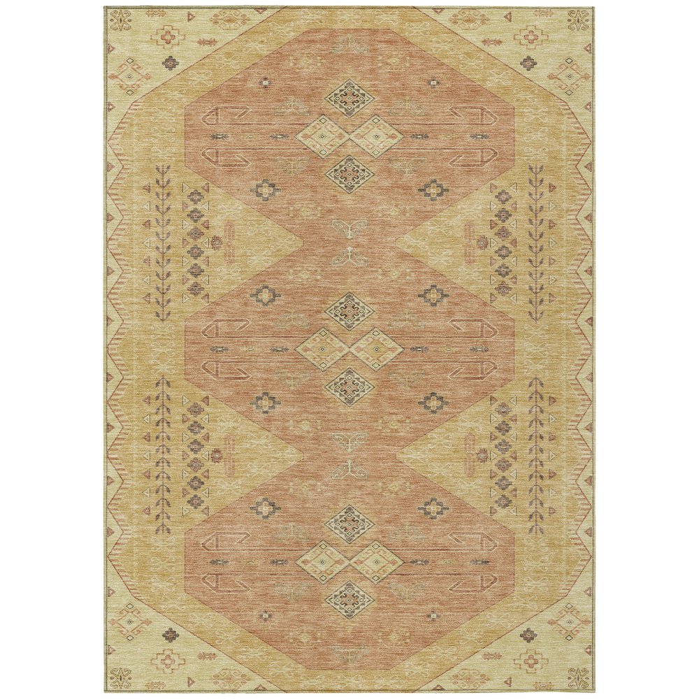 Machine Washable Indoor/Outdoor Chantille ACN2565 Gold 2'6" x 3'10" Rug. Picture 1