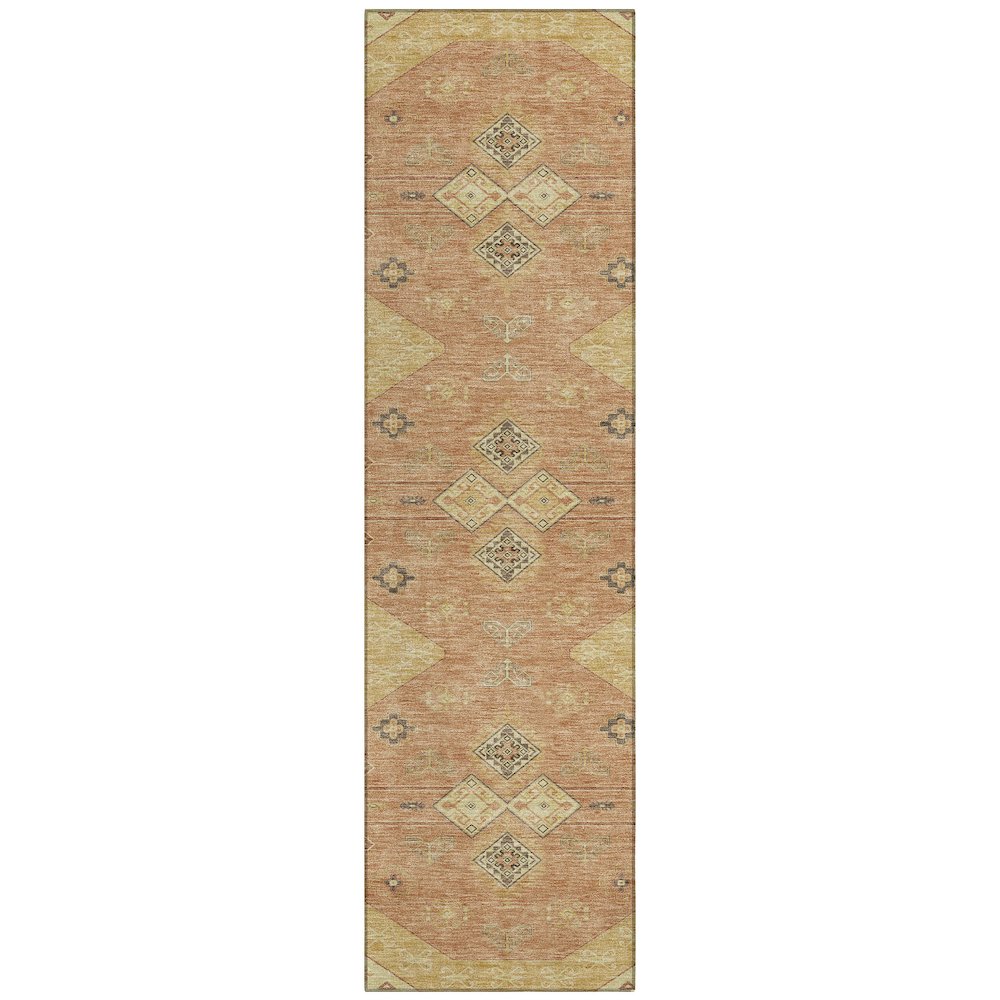 Machine Washable Indoor/Outdoor Chantille ACN2565 Gold 2'3" x 7'6" Runner Rug. Picture 1