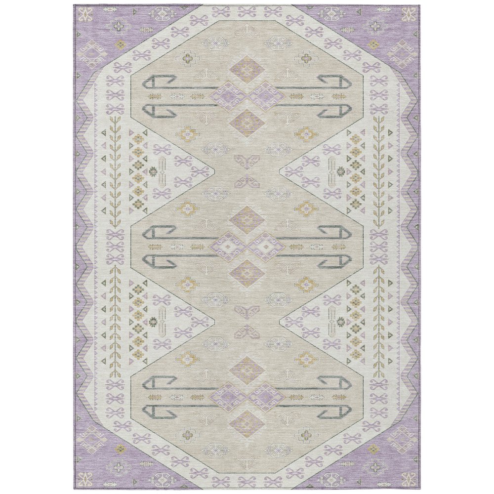 Machine Washable Indoor/Outdoor Chantille ACN2565 Purple 2'6" x 3'10" Rug. Picture 1
