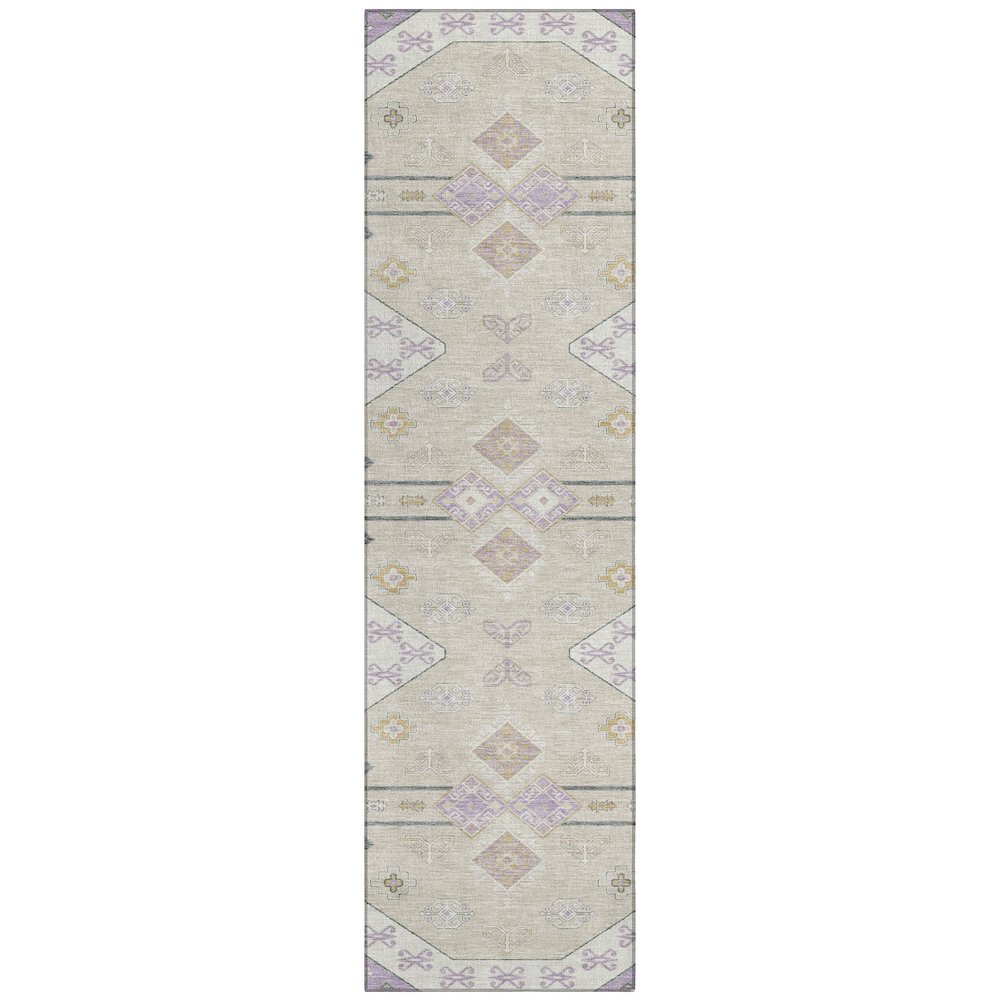 Machine Washable Indoor/Outdoor Chantille ACN2565 Purple 2'3" x 7'6" Runner Rug. Picture 1