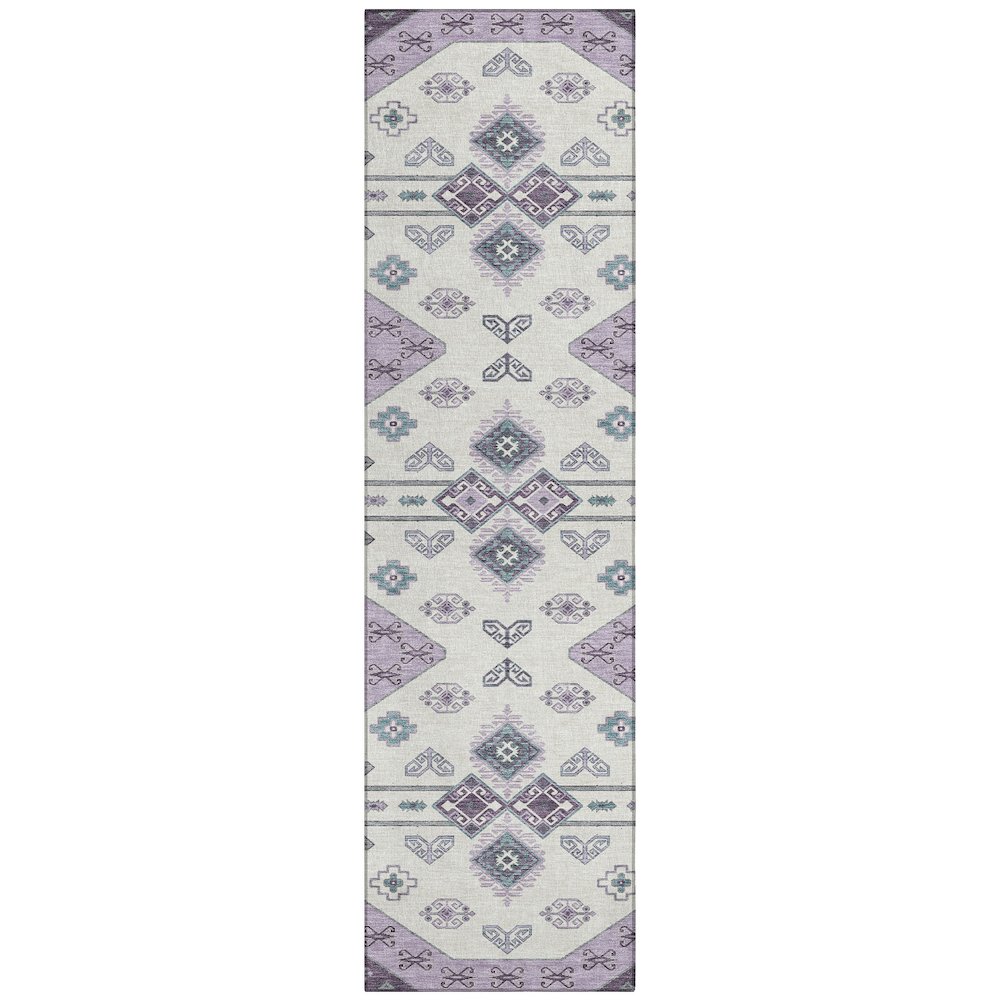 Machine Washable Indoor/Outdoor Chantille ACN2565 Purple 2'3" x 7'6" Runner Rug. Picture 1