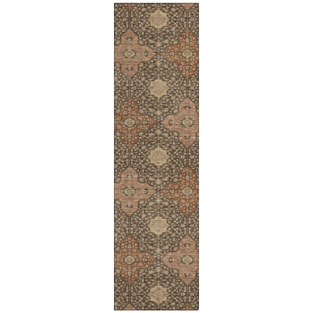 Machine Washable Indoor/Outdoor Chantille ACN2566 Brown 2'3" x 7'6" Runner Rug. Picture 1