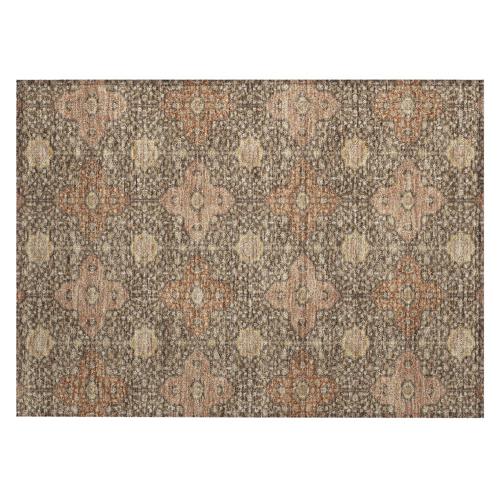 Machine Washable Indoor/Outdoor Chantille ACN2566 Brown 1'8" x 2'6" Rug. Picture 1