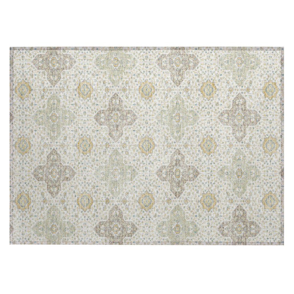 Machine Washable Indoor/Outdoor Chantille ACN2566 Ivory 1'8" x 2'6" Rug. Picture 1