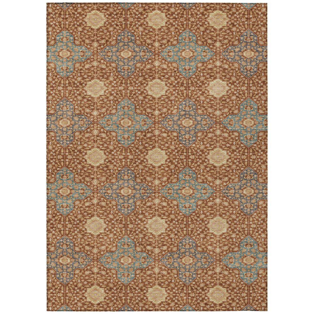 Machine Washable Indoor/Outdoor Chantille ACN2566 Orange 2'6" x 3'10" Rug. Picture 1