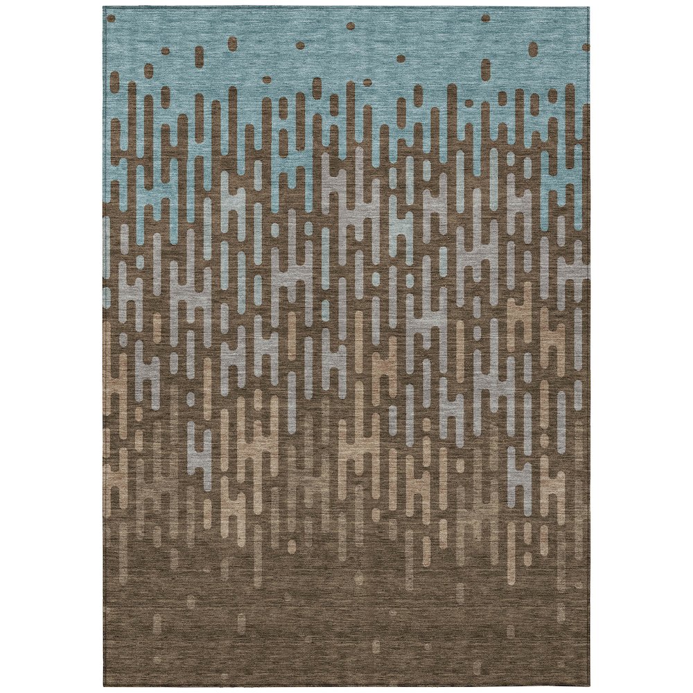 Machine Washable Indoor/Outdoor Chantille ACN2567 Brown 2'6" x 3'10" Rug. Picture 1