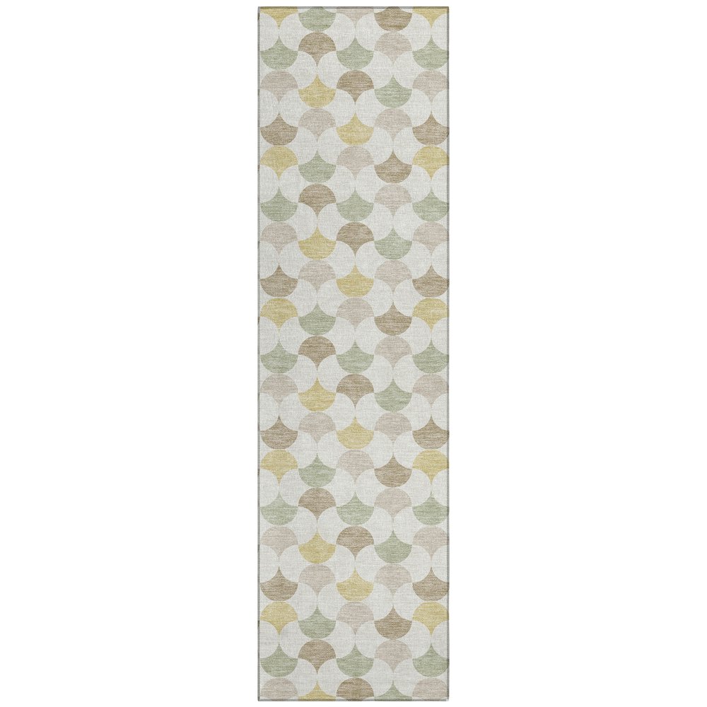 Machine Washable Indoor/Outdoor Chantille ACN2568 Ivory 2'3" x 7'6" Runner Rug. Picture 1