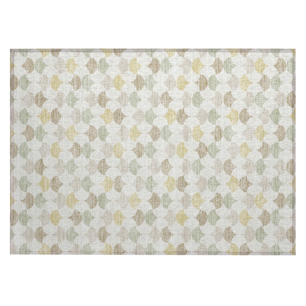 Machine Washable Indoor/Outdoor Chantille ACN2568 Ivory 1'8" x 2'6" Rug. Picture 1