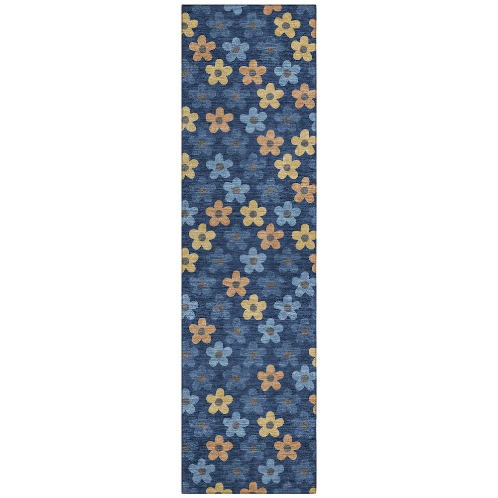 Machine Washable Indoor/Outdoor Chantille ACN2569 Blue 2'3" x 7'6" Runner Rug. Picture 1