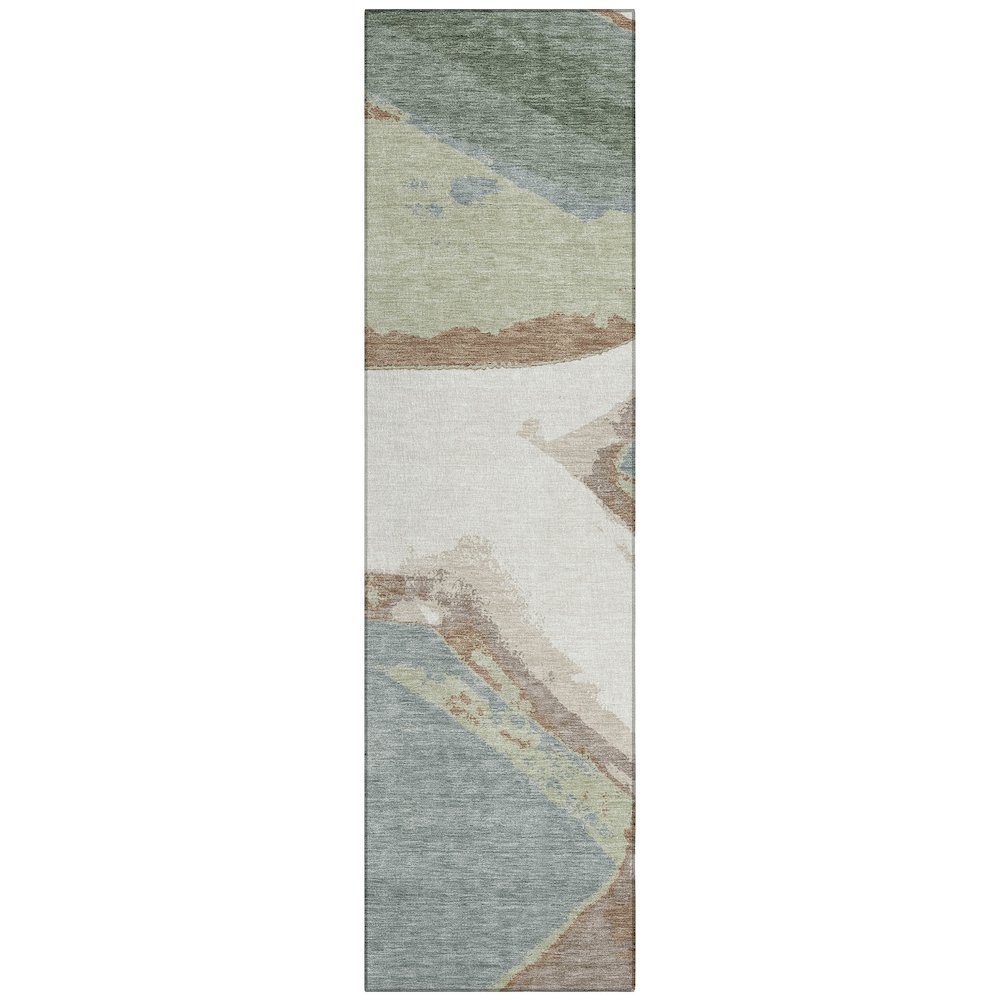 Machine Washable Indoor/Outdoor Chantille ACN2571 Ivory 2'3" x 7'6" Runner Rug. Picture 1