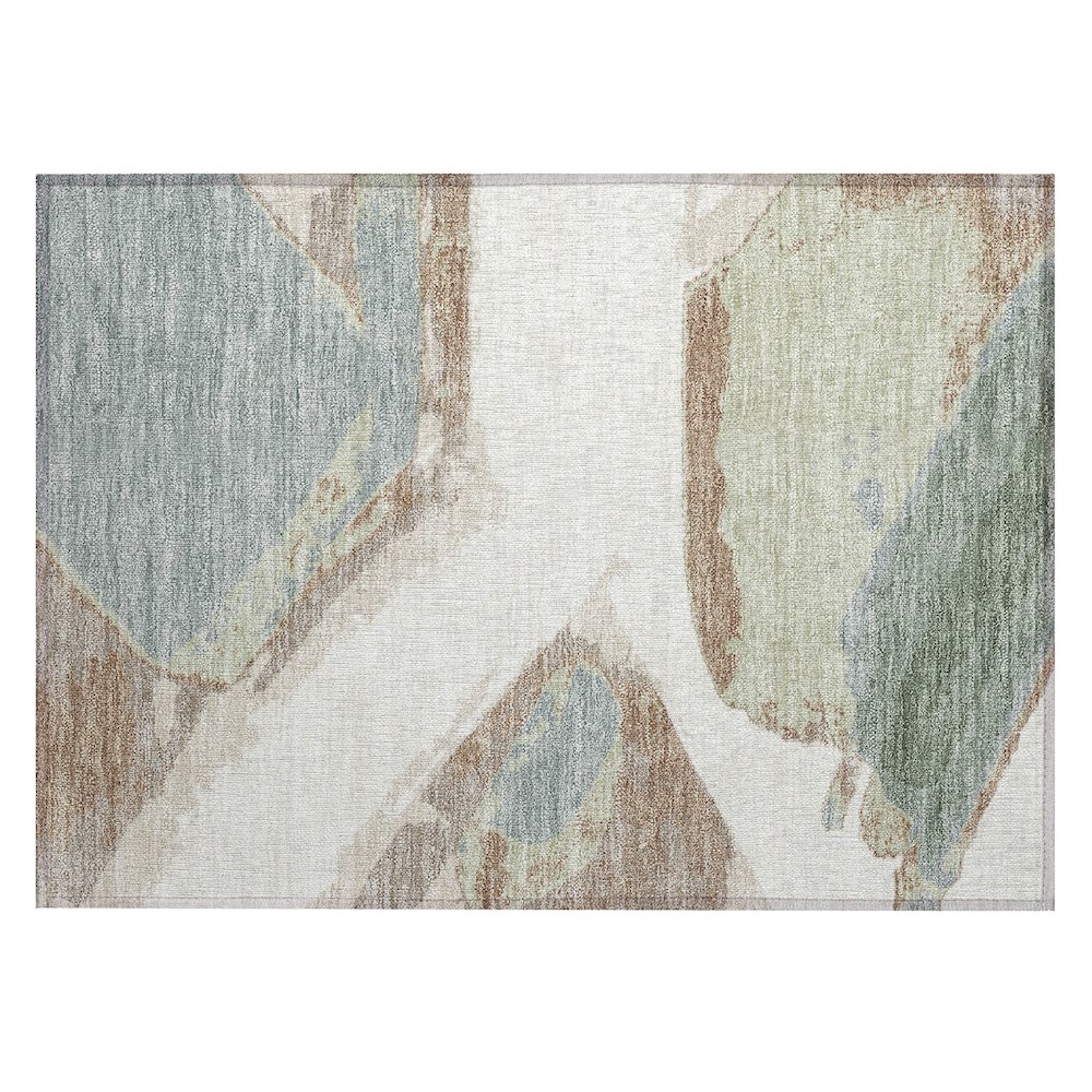 Machine Washable Indoor/Outdoor Chantille ACN2571 Ivory 1'8" x 2'6" Rug. Picture 1