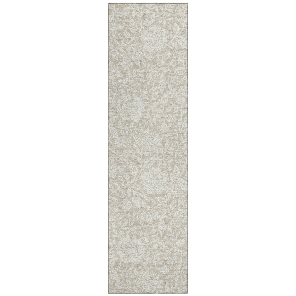 Machine Washable Indoor/Outdoor Chantille ACN2572 Brown 2'3" x 7'6" Runner Rug. Picture 1