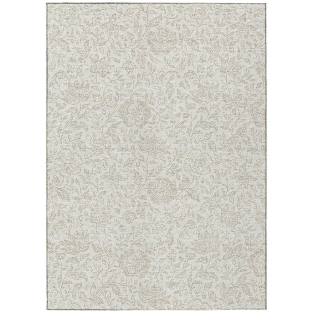 Machine Washable Indoor/Outdoor Chantille ACN2572 Ivory 2'6" x 3'10" Rug. Picture 1