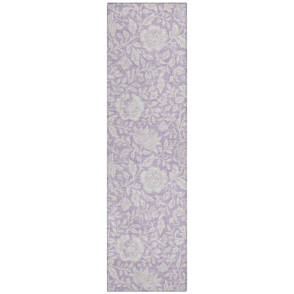 Machine Washable Indoor/Outdoor Chantille ACN2572 Purple 2'3" x 7'6" Runner Rug. Picture 1