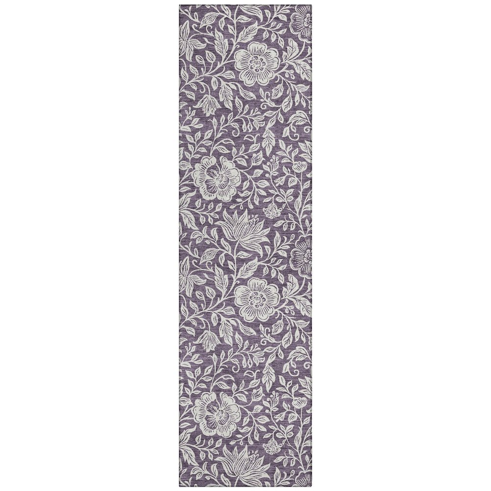Machine Washable Indoor/Outdoor Chantille ACN2572 Purple 2'3" x 7'6" Runner Rug. Picture 1