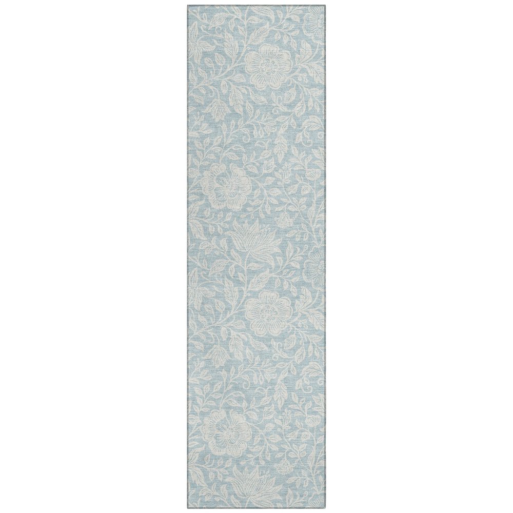 Machine Washable Indoor/Outdoor Chantille ACN2572 Blue 2'3" x 7'6" Runner Rug. Picture 1