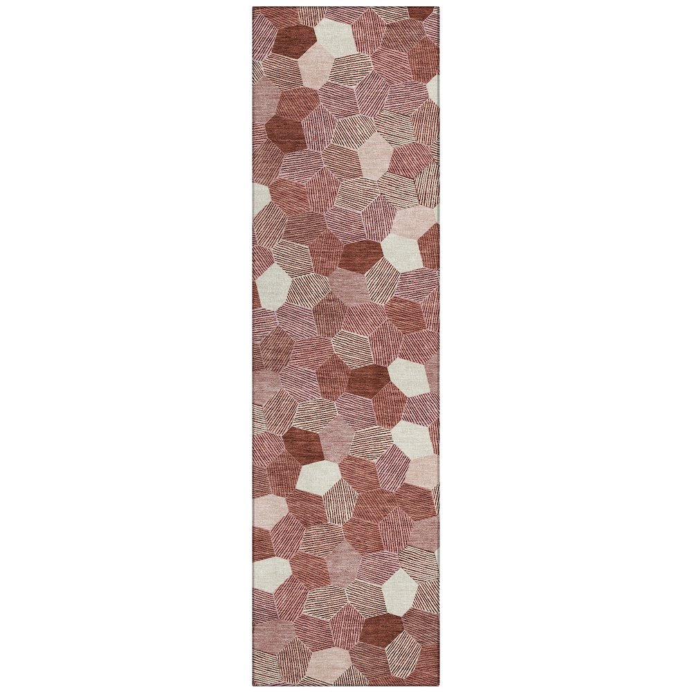 Machine Washable Indoor/Outdoor Chantille ACN2573 Red 2'3" x 7'6" Runner Rug. Picture 1